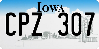 IA license plate CPZ307