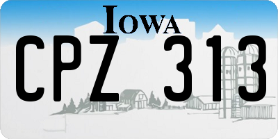 IA license plate CPZ313