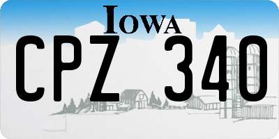 IA license plate CPZ340
