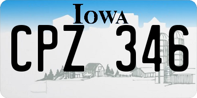 IA license plate CPZ346