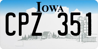 IA license plate CPZ351