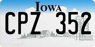 IA license plate CPZ352