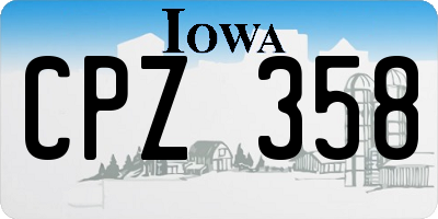 IA license plate CPZ358