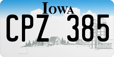 IA license plate CPZ385
