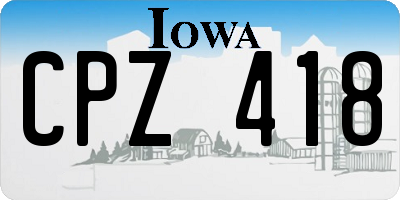 IA license plate CPZ418