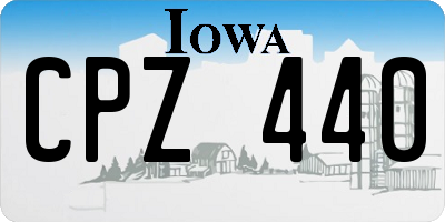 IA license plate CPZ440