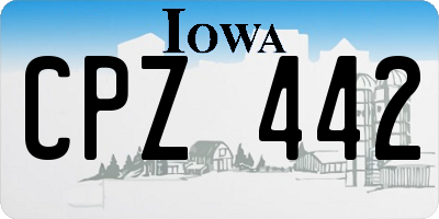 IA license plate CPZ442