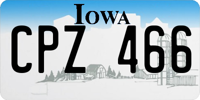 IA license plate CPZ466