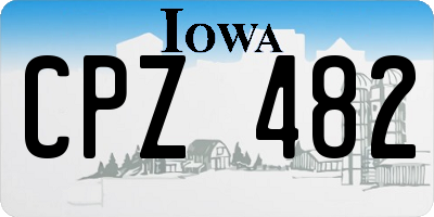 IA license plate CPZ482