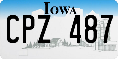 IA license plate CPZ487
