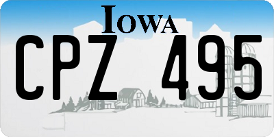 IA license plate CPZ495