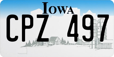IA license plate CPZ497