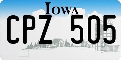 IA license plate CPZ505