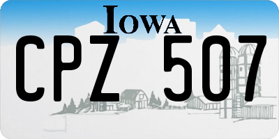IA license plate CPZ507