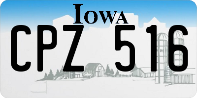 IA license plate CPZ516