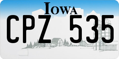 IA license plate CPZ535