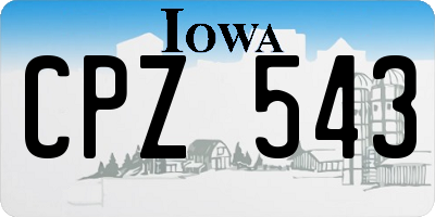 IA license plate CPZ543