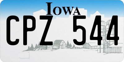 IA license plate CPZ544