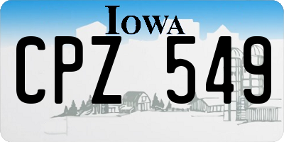 IA license plate CPZ549
