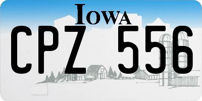 IA license plate CPZ556