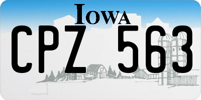 IA license plate CPZ563