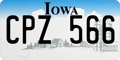 IA license plate CPZ566