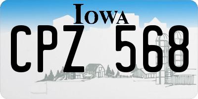 IA license plate CPZ568