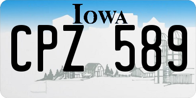 IA license plate CPZ589