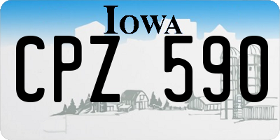 IA license plate CPZ590