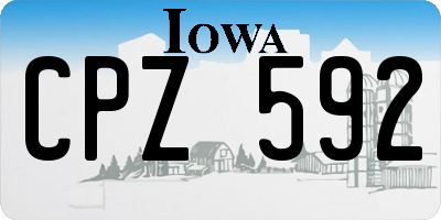IA license plate CPZ592