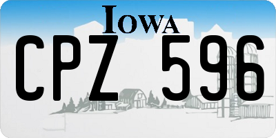 IA license plate CPZ596