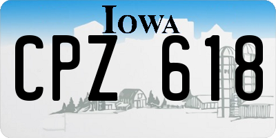IA license plate CPZ618