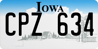 IA license plate CPZ634