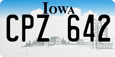 IA license plate CPZ642