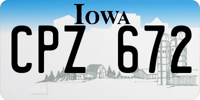 IA license plate CPZ672