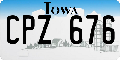 IA license plate CPZ676