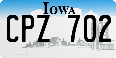 IA license plate CPZ702