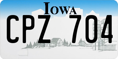 IA license plate CPZ704