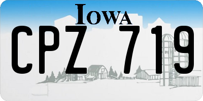 IA license plate CPZ719