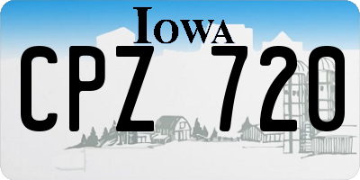 IA license plate CPZ720