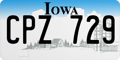 IA license plate CPZ729