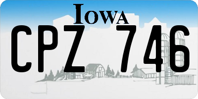 IA license plate CPZ746