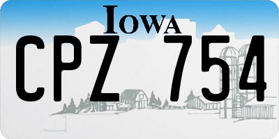 IA license plate CPZ754