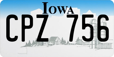 IA license plate CPZ756