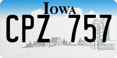 IA license plate CPZ757