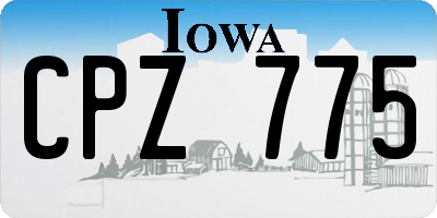 IA license plate CPZ775