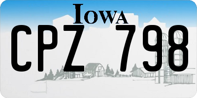 IA license plate CPZ798