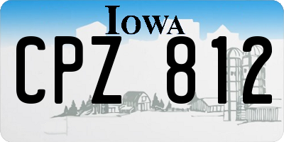 IA license plate CPZ812
