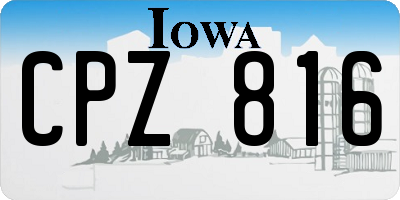 IA license plate CPZ816