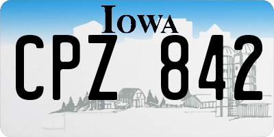 IA license plate CPZ842